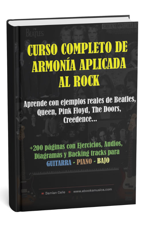 Curso completo de armonía aplicada al Rock - PDF +200 páginas + Audios + Ejercicios + Backing Tracks